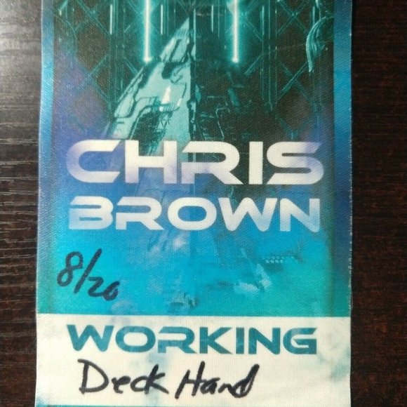 Chris Brown Used Working Pass Collectable - Picture 1 of 2
